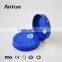 Screw blue metal cap with ruber stoper for glass jar mason jar