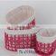 mini recycled cotton metal woven baskets with fabric lining