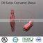 Red Soft PVC insulating connector sleeves for terminal 0.25"