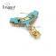 Best price jewelry figaro golden alloy chain with geometric crystal pendant brooch jewelry