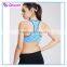 Heathred color nylon/spandex gym clothes active bra for lady