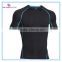 mens 100% polyester short sleeve compression t shirt