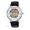 Genuine Leather Mechanical Stylish Men Skeleton Watch