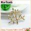 Simple alloy tree brooch, Christmas tree lapel pin brooch for party dress