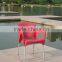 outdoor leisure stackble plastic dining coffee shop chair aluminum chair leg YC081