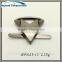 Plain shoes buckle neutral style brush gun metal plated with iron fixing legs
