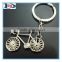 Zinc alloy casting 3D bicycle keychain/metal bike shaped keyring for sports meeting