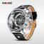 Oversize WEIDE Men Quartz WatchJapan Movement Analog Display 3ATM Waterproof Leather Strap Military Clock Men Sports Watches