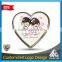Customized wedding couple lovely heart shape digital-print pin