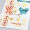 Wholesale waterproof mixed gold and colors temporary metallic body tattoo sticker