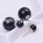 Wholesale fashion candy color jewelry big pearl earrings new arrival double pearl pendientes women's trendy stud earrings