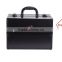 2016 Sunrise black aluminum empty makeup train case with 4 rolling tray and cosmetic compartments
