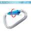 fashion D-shape aluminium alloy carabiner