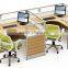 2016 Call Center I-shape Office Table Design, Office Furniture with Cabinet for Six People