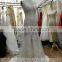 AR-18 High Level And High Quality Sexy Long Appliques O-Neck Tulle See Through Wedding Dress 2016