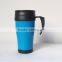 14oz Budget Double Wall Plastic Travel Mug With Handle