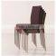 Classic fabric chrome legs armless dining chair