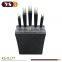 5pcs hollow handle stainless steel knife and MDF knife holder