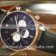 new products with your logo luxury three eyes case leather light at night sports watches men