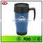 400ml thermos double wall translucent plastic travel mug with handle