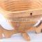 Eco Friendly Naturally Renewable Woven Bamboo Unusual Spiral Cut Fruit Bowl Tray Basket