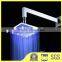 Three colors changing LED bathroom shower head with temperature digital display