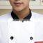 White customized with good quality double breasted cotton/polyester chef uniform indonesia