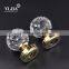 gold finish clear zinc alloy glass door handles