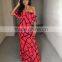 Bonvatt Sexy Irregular Digital Print Dress Print Long Skirt Bandage Dress