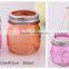 300ml 500ml glass mason jar with sprayed color