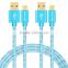 VOXLINK colorful 5v 2a gold plated 2m Crocodile USB typc c Charger Cable for macbook