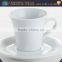 Wholesale 85ml small size white ceramic cup and plate for tea or coffee