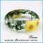 Handmade fashion girls' jewelry pressed dried flower clear resin bangle bracelet