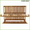Hot Sale Kitchenware 2 Tier Bamboo Decorative Folding Dish Rack/Homex_Factory
