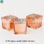 Set of Square Mercury Glass Vases