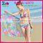 Hot Selling Bubble hot spring bathing bikini three-piece suit ,wholesale Fashion Designer hin thin Sandy beach Bikini