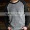 Jersey Baseball Classic Unisex Eco fleece Ribbed Neckline Raglan Sleeve Baseball Sweater Mens Crewneck Sweatshirt