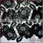 Polyester white chemical lace with tassel fringe, fashion abstract style fabric lace