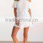 elegant women white dress off shoulder short sleeve fashion boutique dress