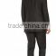 Black Pinstripe Wool 2-Button SuitWith Flat Front Pants (SHT1093)