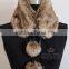Faux fox fur cape collar faux ball scarf muffler scarf multicolor