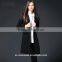 2016 custom high quality fashionable winner black women's long coat