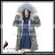 CX-G-P-07A Raccoon Fur Hooded Genuine Rex Rabbit Fur Lined Parka with Fur Jacket