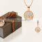 Rose Gold Round Designer With CZ Studded Pendantset