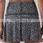 2017 OEM logo seam women yoga shorts with outside skirt