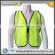 high visibility traffic mesh safety vest with hook and loop fastener