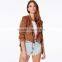 2017 latest designs lady casual fashion women leather winter jacket women