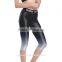 black patched gradien yoga jogging legging capris /blue plus size workout fitness athletic yoga pants/latest sports trousers