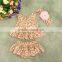 3-24M baby girls clothes boutique sleeveless tops and shorts set M7041218