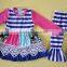 Girls Fall Winter Clothes Set Children Full Sleeve Top Skirt Pants Set Suits 2017